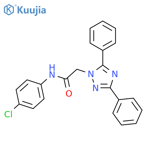 N-(4-Chloro-phenyl)-2-(3,5-diphenyl-[1,2,4]triazol-1-yl)-acetamide structure
