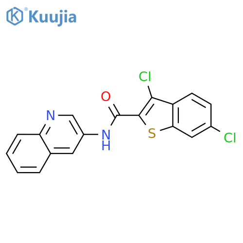 3,6-Dichloro-benzo[b]thiophene-2-carboxylic acid quinolin-3-ylamide structure
