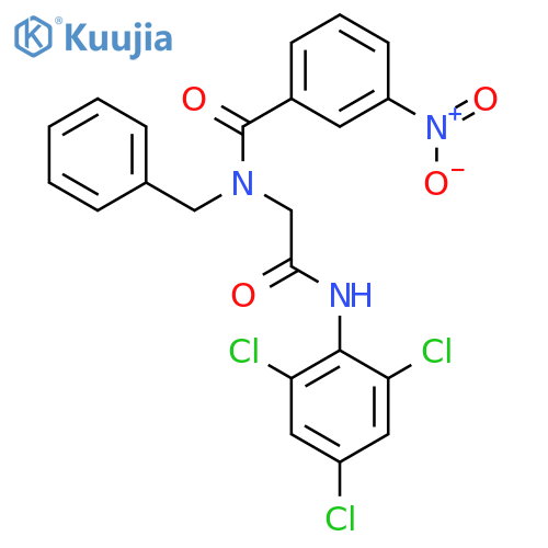 N-Benzyl-3-nitro-N-[(2,4,6-trichloro-phenylcarbamoyl)-methyl]-benzamide structure