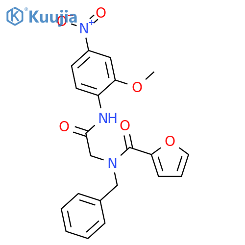 <br>Furan-2-carboxylic acid benzyl-[(2-methoxy-4-nitro-phenylcarbamoyl)-methyl] -amide structure