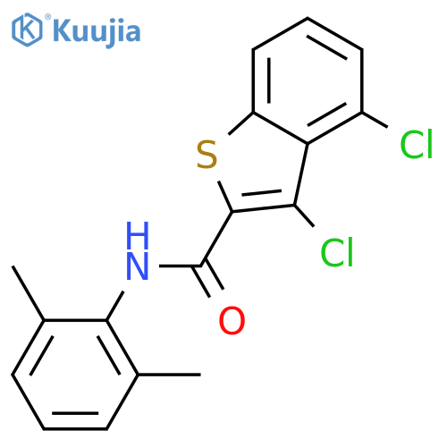 <br>3,4-Dichloro-benzo[b]thiophene-2-carboxylic acid (2,6-dimethyl-phenyl)-amid e structure