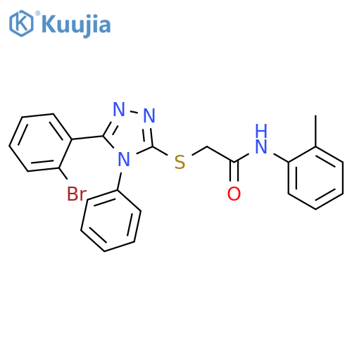 <br>2-[5-(2-Bromo-phenyl)-4-phenyl-4H-[1,2,4]triazol-3-ylsulfanyl]-N-o-tolyl-ac etamide structure