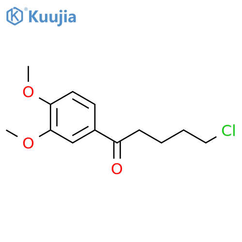 5-chloro-1-(3,4-dimethoxyphenyl)pentan-1-one structure