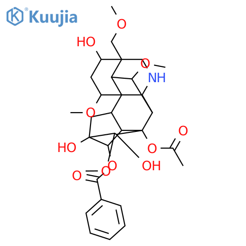 Aconitane-3,8,13,14,15-pentol, 1,6,16-trimethoxy-4-(methoxymethyl)-, 8-acetate 14-benzoate, (1α,3α,6α,14α,15α,16β)- structure