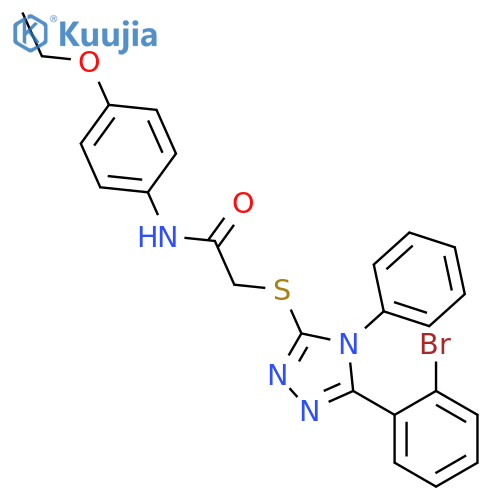<br>2-[5-(2-Bromo-phenyl)-4-phenyl-4H-[1,2,4]triazol-3-ylsulfanyl]-N-(4-ethoxy- phenyl)-acetamide structure