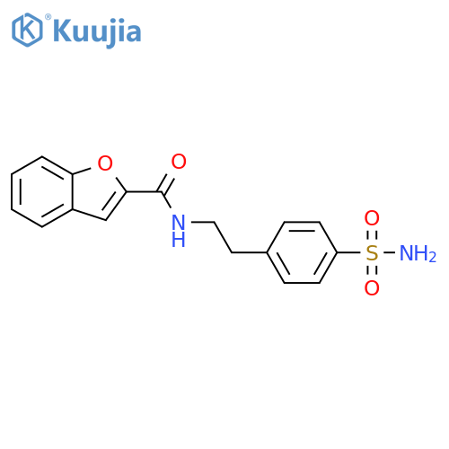 2-Benzofurancarboxamide, N-[2-[4-(aminosulfonyl)phenyl]ethyl]- structure