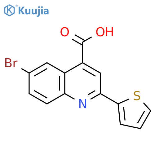 6-bromo-2-(thiophen-2-yl)quinoline-4-carboxylic acid structure