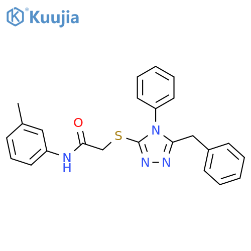 2-(5-Benzyl-4-phenyl-4H-[1,2,4]triazol-3-ylsulfanyl)-N-m-tolyl-acetamide structure