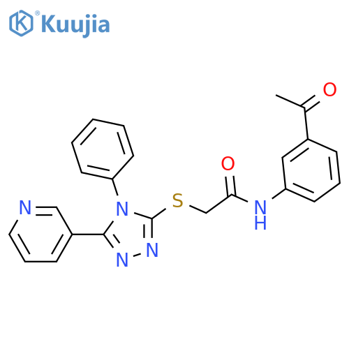 <br>N-(3-Acetyl-phenyl)-2-(4-phenyl-5-pyridin-3-yl-4H-[1,2,4]triazol-3-ylsulfan yl)-acetamide structure