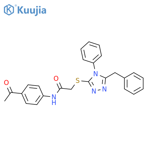 <br>N-(4-Acetyl-phenyl)-2-(5-benzyl-4-phenyl-4H-[1,2,4]triazol-3-ylsulfanyl)-ac etamide structure