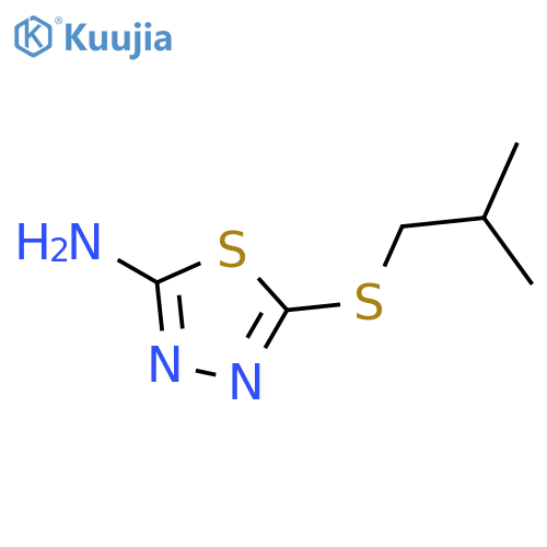 5-(2-methylpropyl)sulfanyl-1,3,4-thiadiazol-2-amine structure
