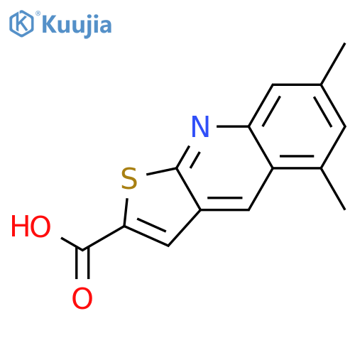 5,7-Dimethyl-thieno[2,3-b]quinoline-2-carboxylic acid structure