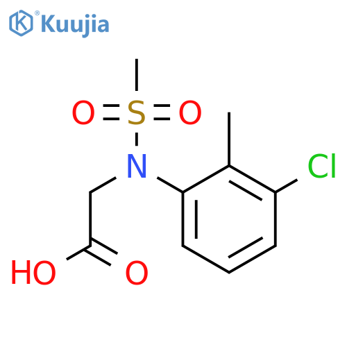 [(3-Chloro-2-methyl-phenyl)-methanesulfonyl-amino]-acetic acid structure