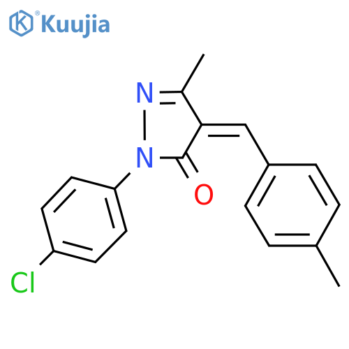 1-(4-chlorophenyl)-3-methyl-4-(4-methylphenyl)methylidene-4,5-dihydro-1H-pyrazol-5-one structure