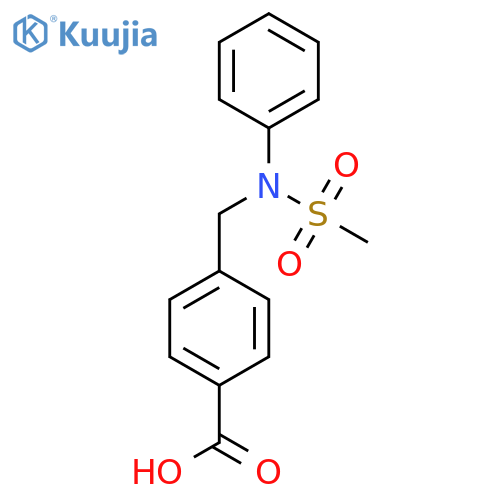 4-{(Methylsulfonyl)(phenyl)aminomethyl}benzoic acid structure