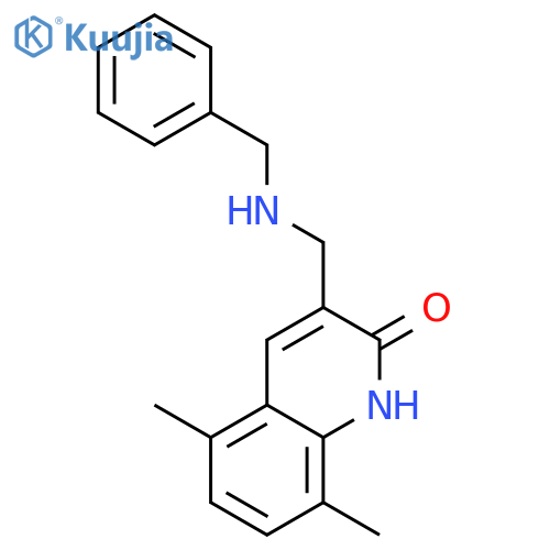3-(Benzylamino-methyl)-5,8-dimethyl-1H-quinolin-2-one structure