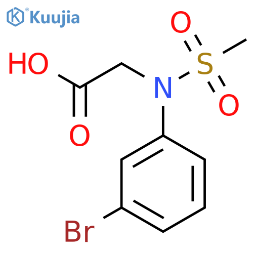 N-(3-Bromophenyl)-N-(methylsulfonyl)glycine structure