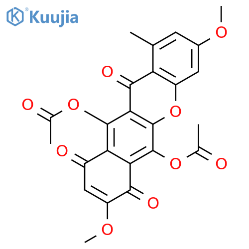 10H-Benzo[b]xanthene-7,10,12-trione,6,11-bis(acetyloxy)-3,8-dimethoxy-1-methyl- structure