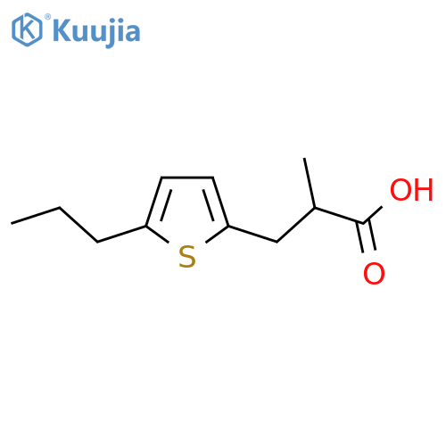 2-Methyl-3-(5-propylthiophen-2-yl)propanoic acid structure