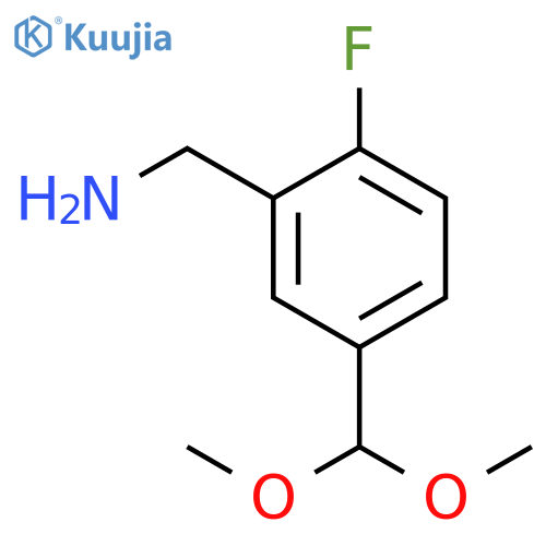 5-(Dimethoxymethyl)-2-fluorobenzylamine structure
