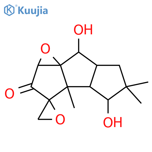Spiro[cyclopenta[4,5]pentaleno[1,6a-b]oxirene-3(3aH),2'-oxiran]-2(1aH)-one,hexahydro-4,7-dihydroxy-3a,5,5-trimethyl-, (1aS,2'S,3aS,3bR,4R,6aS,7S,7aR)- structure