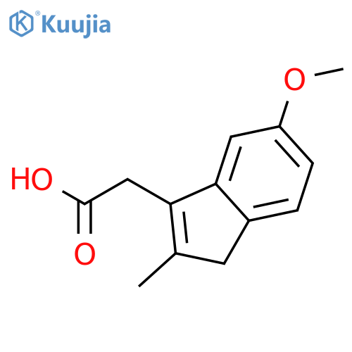 2-(5-methoxy-2-methyl-1H-inden-3-yl)acetic acid structure