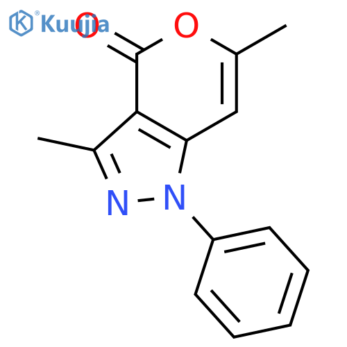 3,6-Dimethyl-1-phenylpyrano4,3-cpyrazol-4(1H)-one structure