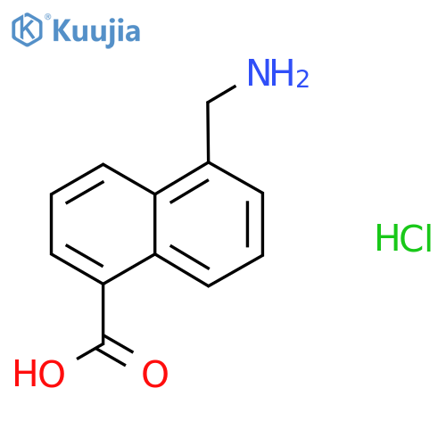 5-(Aminomethyl)naphthalene-1-carboxylic acid hydrochloride structure