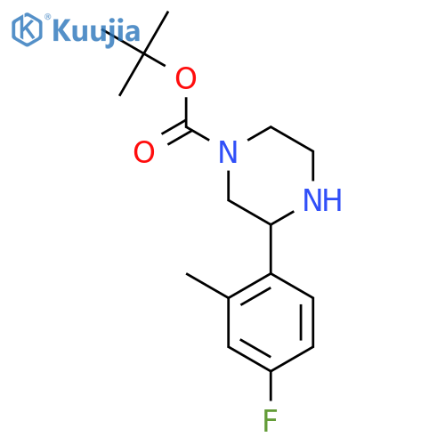 tert-Butyl 3-(4-fluoro-2-methylphenyl)piperazine-1-carboxylate structure