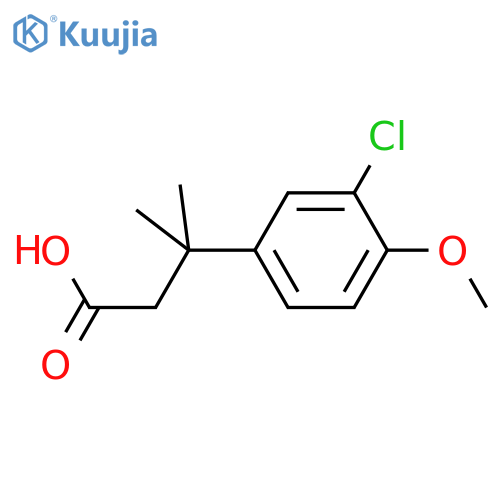 3-(3-chloro-4-methoxyphenyl)-3-methylbutanoic acid structure