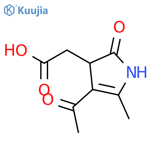 (3-Acetyl-2-methyl-5-oxo-2-pyrrolin-4-yl)acetic Acid structure