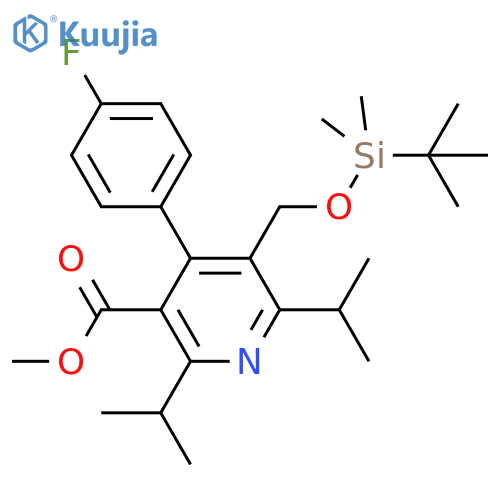 METHYL 5-(TERT-BUTYLDIMETHYLSILYLOXYMETHYL-2,6-DIISOPROPYL-4-(4-FLUOROPHENYL)-PYRIDINE-3-CARBOXYLATE structure
