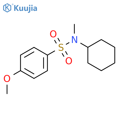 N-cyclohexyl-4-methoxy-N-methylbenzene-1-sulfonamide structure