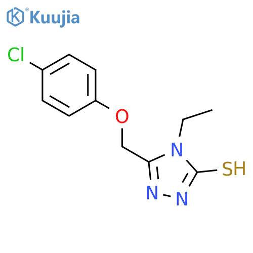 5-(4-Chlorophenoxy)methyl-4-ethyl-4H-1,2,4-triazole-3-thiol structure
