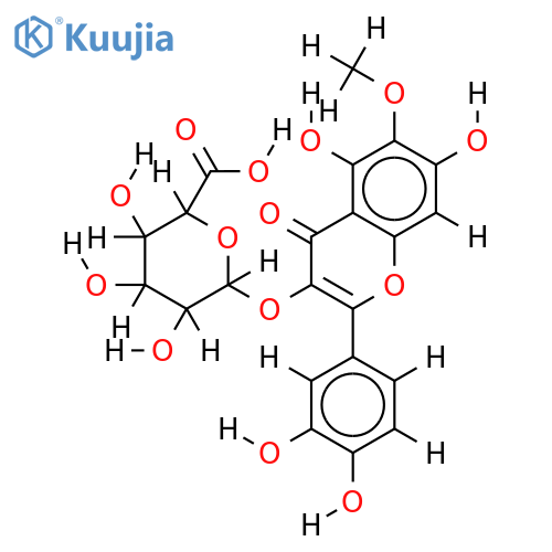 3-O-beta-D-Glucuronoside-3,3',4',5,7-Pentahydroxy-6-methoxyflavone structure