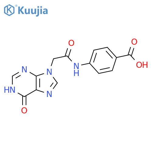 Benzoic acid, 4-[[(1,6-dihydro-6-oxo-9H-purin-9-yl)acetyl]amino]- structure