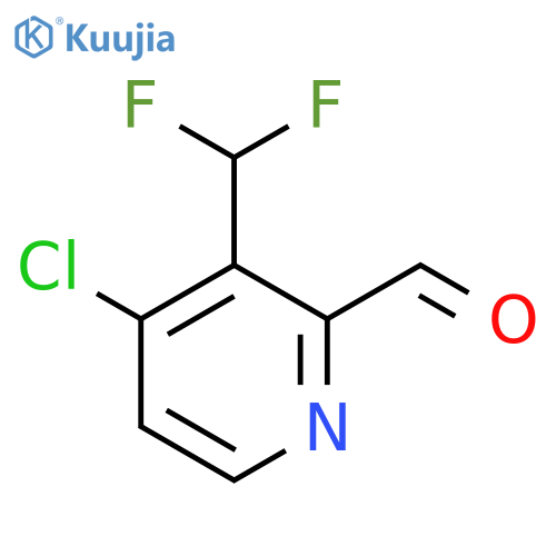2-Pyridinecarboxaldehyde, 4-chloro-3-(difluoromethyl)- structure
