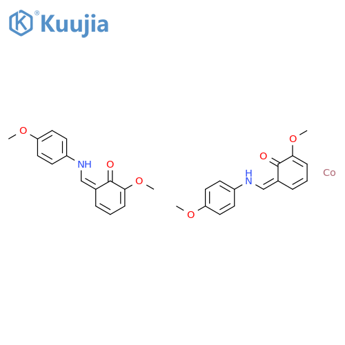 Cobalt,bis[2-methoxy-6-[[(4-methoxyphenyl)imino-kN]methyl]phenolato-kO]- structure