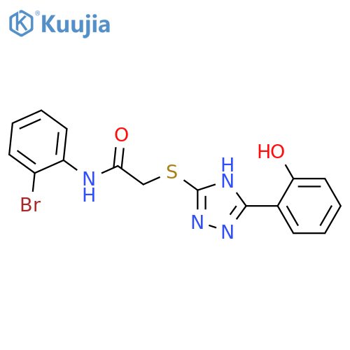 <br>N-(2-Bromo-phenyl)-2-[5-(2-hydroxy-phenyl)-2H-[1,2,4]triazol-3-ylsulfanyl]- acetamide structure