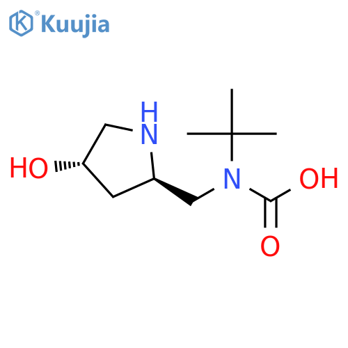 tert-butyl N-{[trans-4-hydroxypyrrolidin-2-yl]methyl}carbamate structure