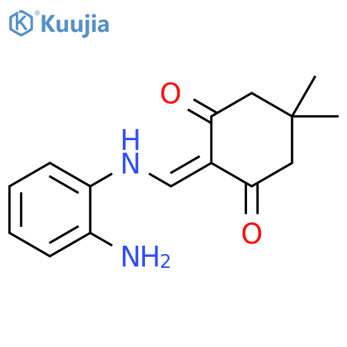 2-{[(2-aminophenyl)amino]methylidene}-5,5-dimethylcyclohexane-1,3-dione structure