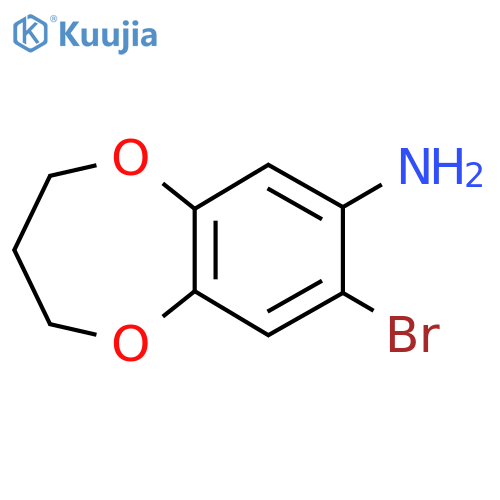 8-Bromo-3,4-dihydro-2H-benzo[b][1,4]dioxepin-7-amine structure