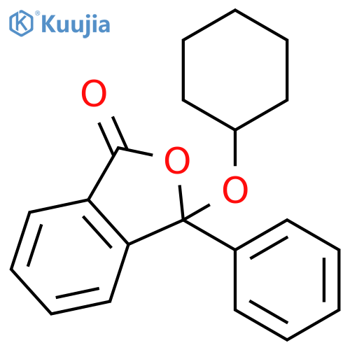 3-cyclohexyloxy-3-phenyl-2-benzofuran-1-one structure