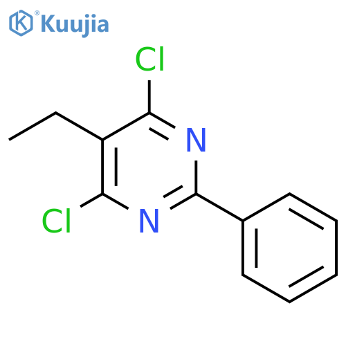 4,6-dichloro-5-ethyl-2-phenylpyrimidine structure
