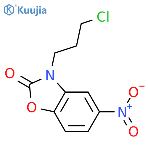 3-(3-chloropropyl)-5-nitro-3H-benzoxazol-2-one structure