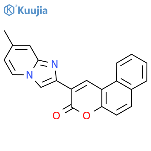 2-{7-methylimidazo1,2-apyridin-2-yl}-3H-benzofchromen-3-one structure