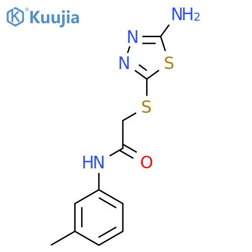 2-(5-Amino-1,3,4-thiadiazol-2-yl)thio-N-(3-methylphenyl)acetamide structure