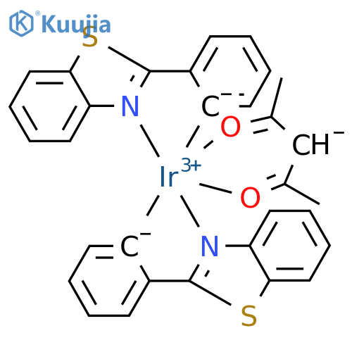 Iridium,bis[2-(2-benzothiazolyl-κN3)phenyl-κC]- structure