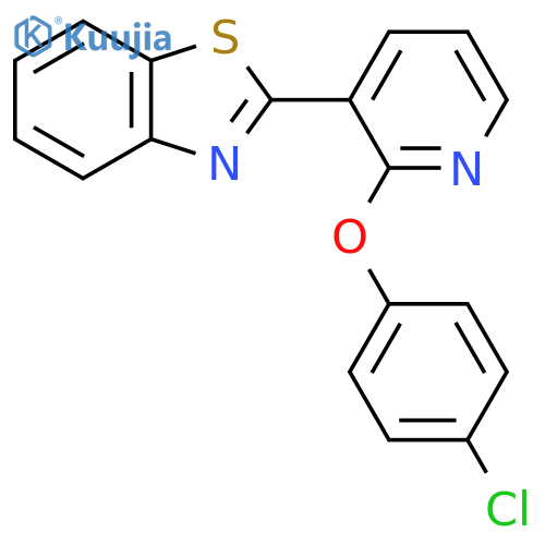 2-[2-(4-Chlorophenoxy)pyridin-3-yl]-1,3-benzothiazole structure