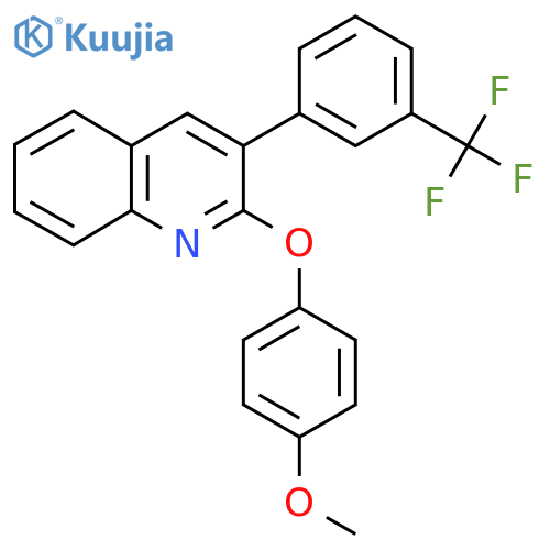 2-(4-Methoxyphenoxy)-3-[3-(trifluoromethyl)phenyl]quinoline structure